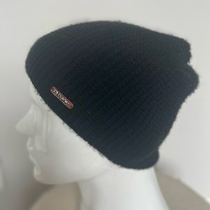 Super Warm Winter Black Knitted Beanie Hat